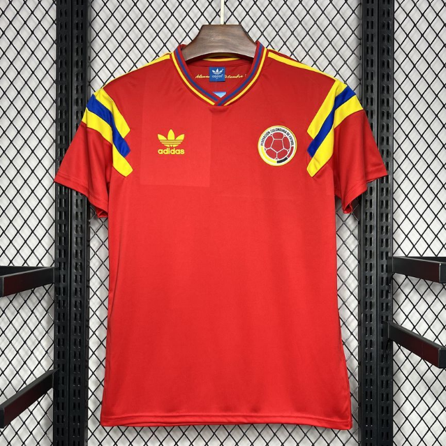 1990 Colombia Retro Away Soccer Jersey Shirt